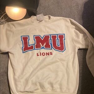 LMU Lions White crewneck